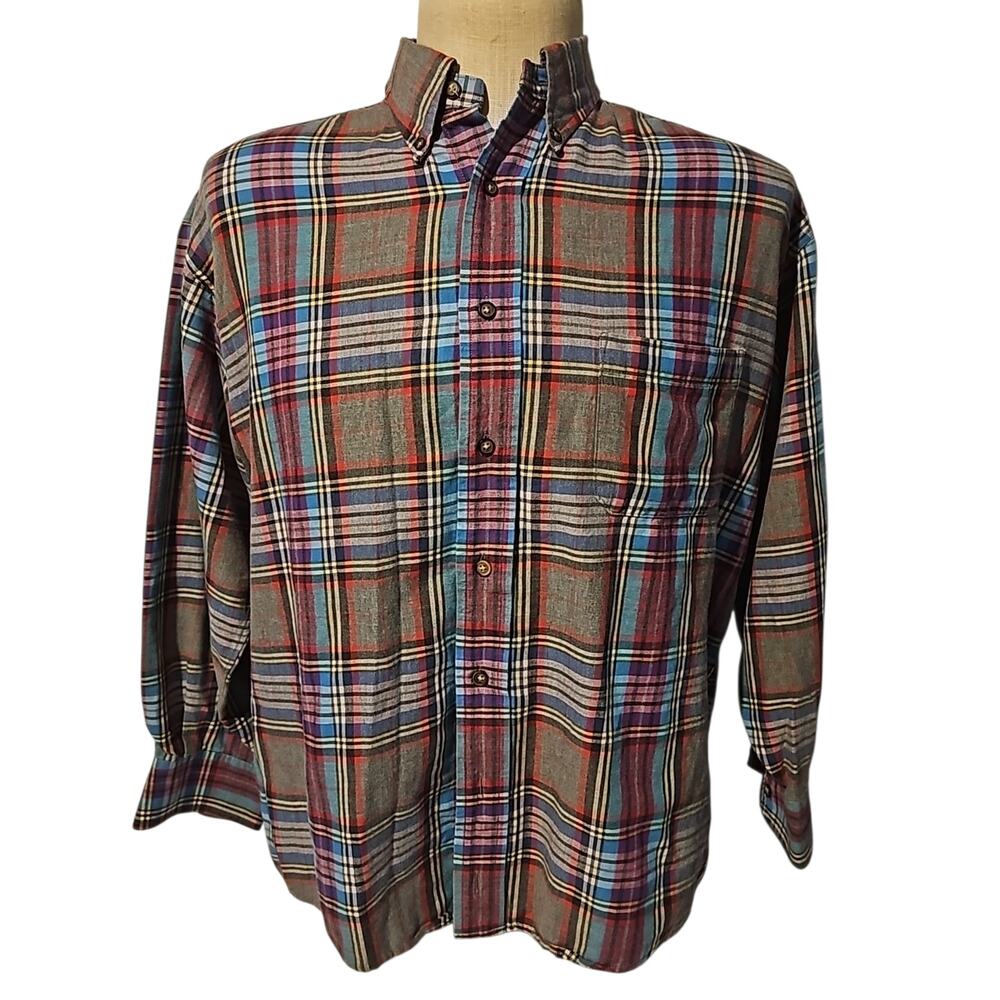 Bills Khakis Men’s Plaid Button Down Shirt Long Sleeve Shirt Sz XL Multicolor